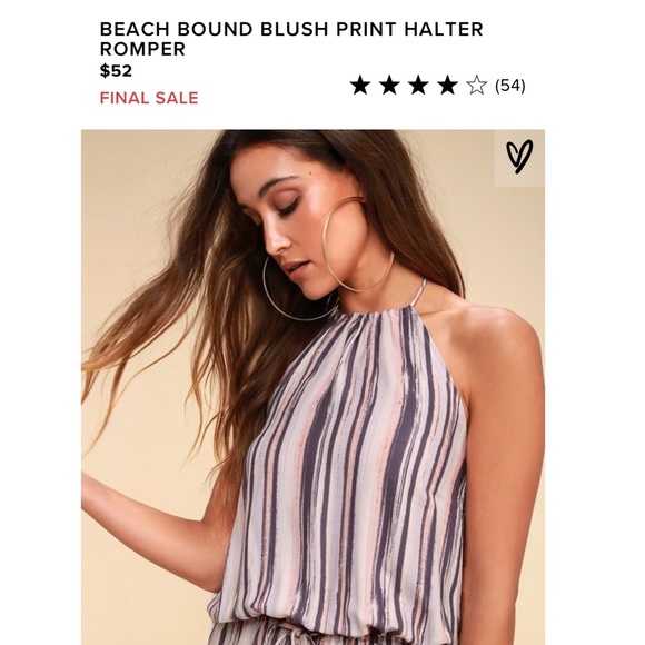 Lulus Beach Bound Halter Romper - Picture 3 of 6